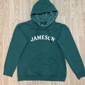 Jameson Whiskey Men's Green Pullover Hoodie Large Fall Hooded